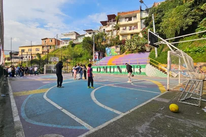 Favela Comuna 13, em Medellín<!-- NICAID(16031795) -->