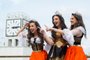 Ensaio em lugares marcantes de Caxias do Sul com as soberanas da Festa da Uva 2024, Eduarda Ruzzarin Menezes, Lizandra Mello Chinali e Letícia de Carvalho.Na foto, relógio do Eberle.<!-- NICAID(15610043) -->