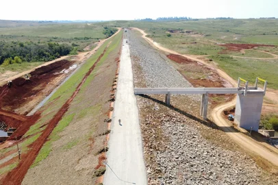 LAVRAS DO SUL, RS, BRASIL - 31/03/2026 - Barragem Jaguari tem sua estrutura principal concluída (Foto: Sultepa/Divulgação)<!-- NICAID(16255851) -->