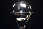 View of the Copa Sudamericana trophy before the beginning of the Copa Libertadores and Copa Sudamericana draw at Conmebol's headquarters in Luque, Paraguay on December 19, 2023. (Photo by NORBERTO DUARTE / AFP)Editoria: SPOLocal: LuqueIndexador: NORBERTO DUARTESecao: soccerFonte: AFPFotógrafo: STR<!-- NICAID(15703321) -->