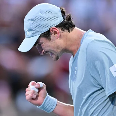 MONTREAL, CANADA - AUGUST 09: Joao Fonseca of Brazil reacts against Ben Shelton of the United States during their singles Round of 16 match on day eight of the ATP 1000 National Bank Open presented by Rogers at Stade IGA on August 9, 2026 in Montreal, Quebec, Canada.   Minas Panagiotakis/Getty Images/AFP (Photo by Minas Panagiotakis / GETTY IMAGES NORTH AMERICA / Getty Images via AFP)<!-- NICAID(16346818) -->