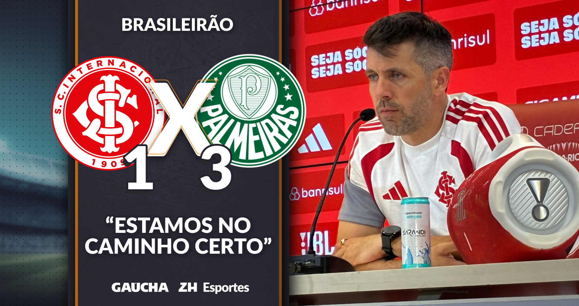 Pezzolano v&ecirc; Inter no caminho certo mesmo ap&oacute;s derrota para o Palmeiras