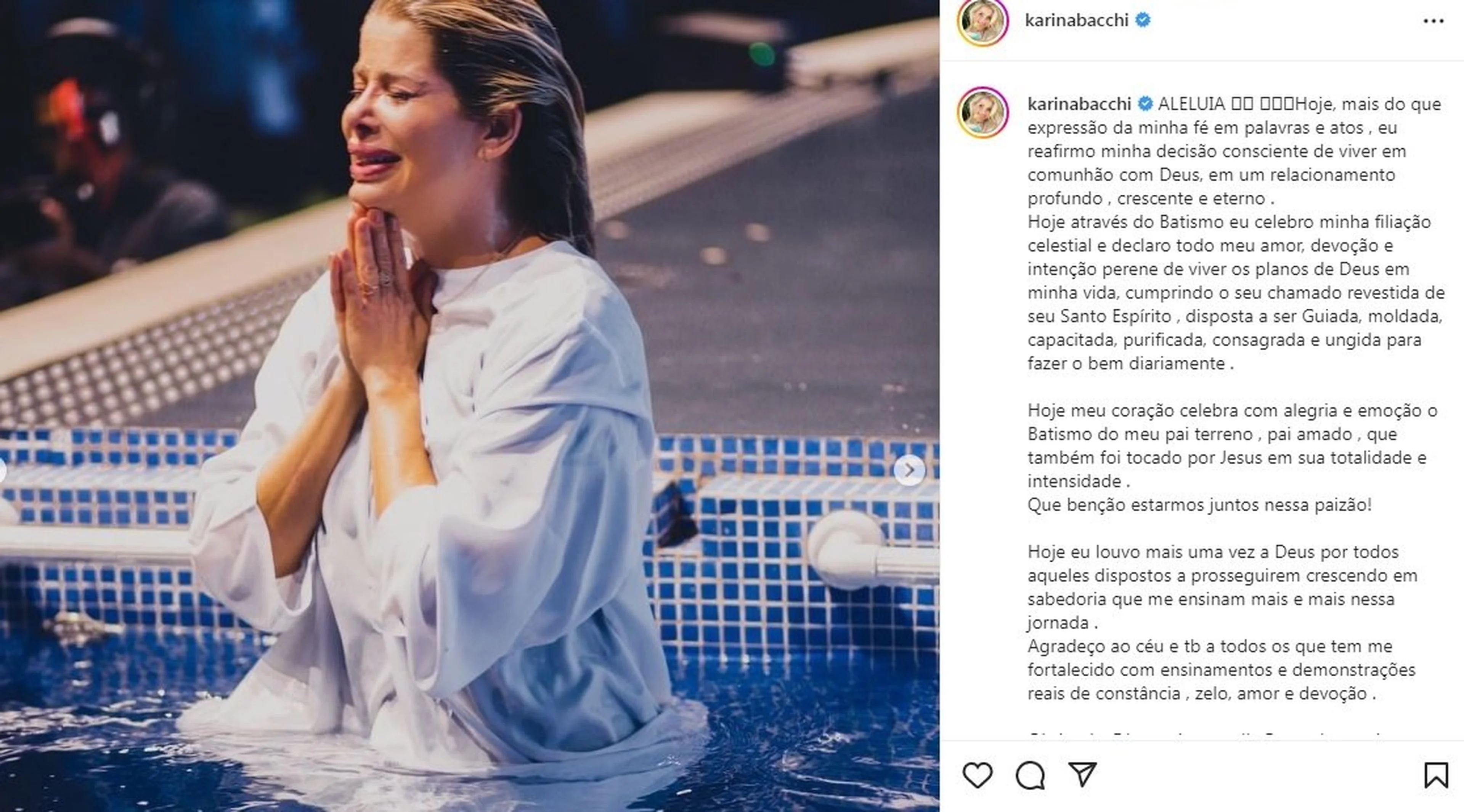 @karinabacchi Instagram/Reprodução