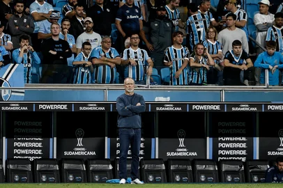 13.04.25, Porto Alegre, RS, Brasil: Sudamericana Grêmio x Godoy Cruz: Fotos: Duda Fortes/Agencia RBSIndexador: Andre Avila<!-- NICAID(16036339) -->