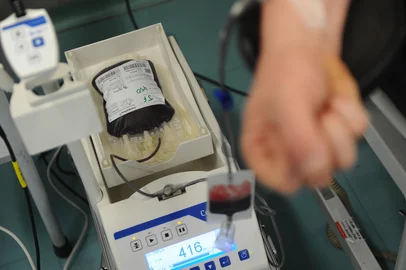 CAXIAS DO SUL, RS, BRASIL, 15/06/2023. A reportagem foi até o Hemocentro de Caxias do Sul acompanhar os processos pelos quais o sangue passa desde o momento da doação até estar pronto para a pessoa que precisa receber. (Bruno Todeschini/Agência RBS)Indexador: BTK<!-- NICAID(15457281) -->