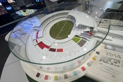 Museu da Fifa, em Zurique. Maquete do Maracanã<!-- NICAID(15723704) -->