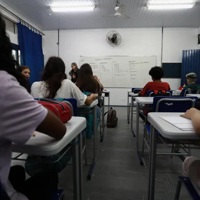 Porto Alegre, RS, Brasil, 13 -02-2025:  Retorno das aulas na rede estadual. Foto: Renan Mattos / Agência RBSEscola Estadual Anne Frank<!-- NICAID(15975708) -->