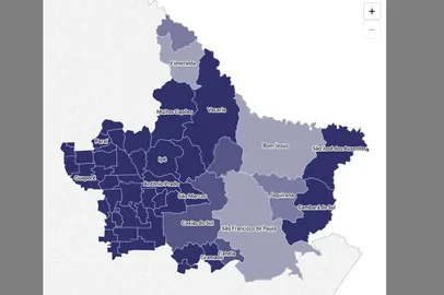 Arte GZH / Reprodução Mapa eleição Serra Gaúcha