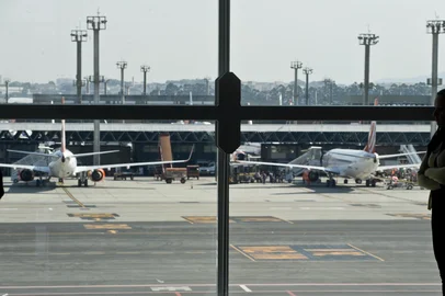 Terminal 3 do aeroporto de Guarulhos, administrado pelo consórcio privado GRU AirportView of the new passenger terminal at Sao Paulo International airport in Guarulhos which was inaugurated on May 20, 2014. AFP PHOTO / NELSON ALMEIDA<!-- NICAID(10504623) -->