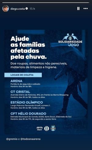 Divulgação / Instagram @diego.costa Divulgação / Instagram @diego.costa