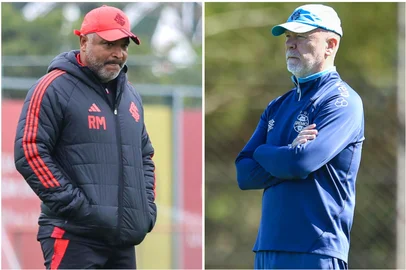 Montagem sobre fotos de Ricardo Duarte, Inter, Divulgação, e Lucas Uebel, Grêmio, Divulgação<!-- NICAID(16124287) -->