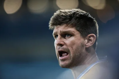 PORTO ALEGRE, RS, BRASIL, 14-04-2026 Grêmio vs Deportivo Riestra. Duelo válido pela fase de grupos da Copa Sul-Americana 2026. Foto: Renan Mattos/Agência RBS<!-- NICAID(16265998) -->