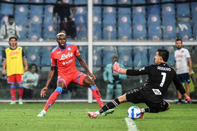 Osimhen, Sampdoria x Napoli