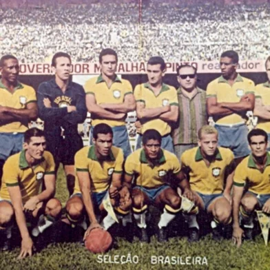 foto da seleção brasileira no mineirão em 1965