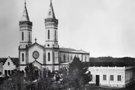 Igreja de Santo Antônio e Intendência de Estrela em 1900<!-- NICAID(16283367) -->