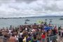 Em férias, Bolsonaro volta a passear de moto aquática em SC e gera aglomeração. Foto: Twitter @jairbolsonaro / Reprodução<!-- NICAID(14980778) -->
