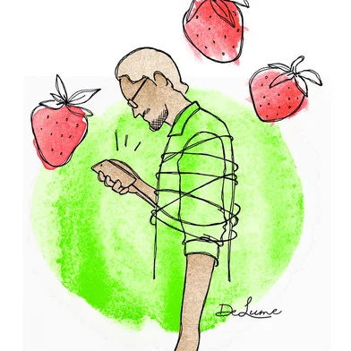 Ilustração de Deise Lume para a crônica "Medo de ficar de fora", de Pedro Guerra, a ser publicada na edição dos dias 9 e 10 de agosto, no caderno Almanaque.<!-- NICAID(16097469) -->