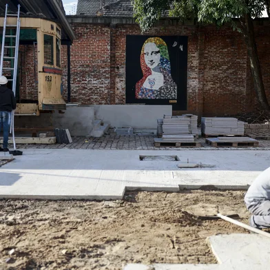 PORTO ALEGRE, RS, BRASIL, 01-07-2025: As obras do Museu de Arte Contemporânea do RS estão quase prontas. Além de espaço interno e acessível com obras de arte, o local também contará com grande pátio externo com espelho d'água, obras externas e dois bondes que circulavam pela cidade no século passado. Foto: André Ávila/Agência RBSIndexador: Andre Avila<!-- NICAID(16071229) -->