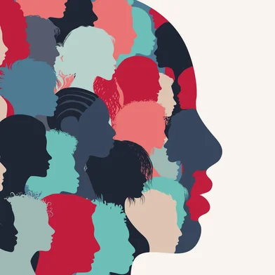 Silhouette profile group of men and women of diverse culture. Diversity multi-ethnic and multiracial people. Concept of racial equality and anti-racism. Multicultural. Banner copy spaceFonte: 434380601<!-- NICAID(15066838) -->