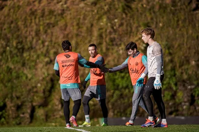 Jogo-treino entre Juventude e Lajeadense, na preparação para a retomada do Campeonato brasileiro 2025.<!-- NICAID(16071978) -->