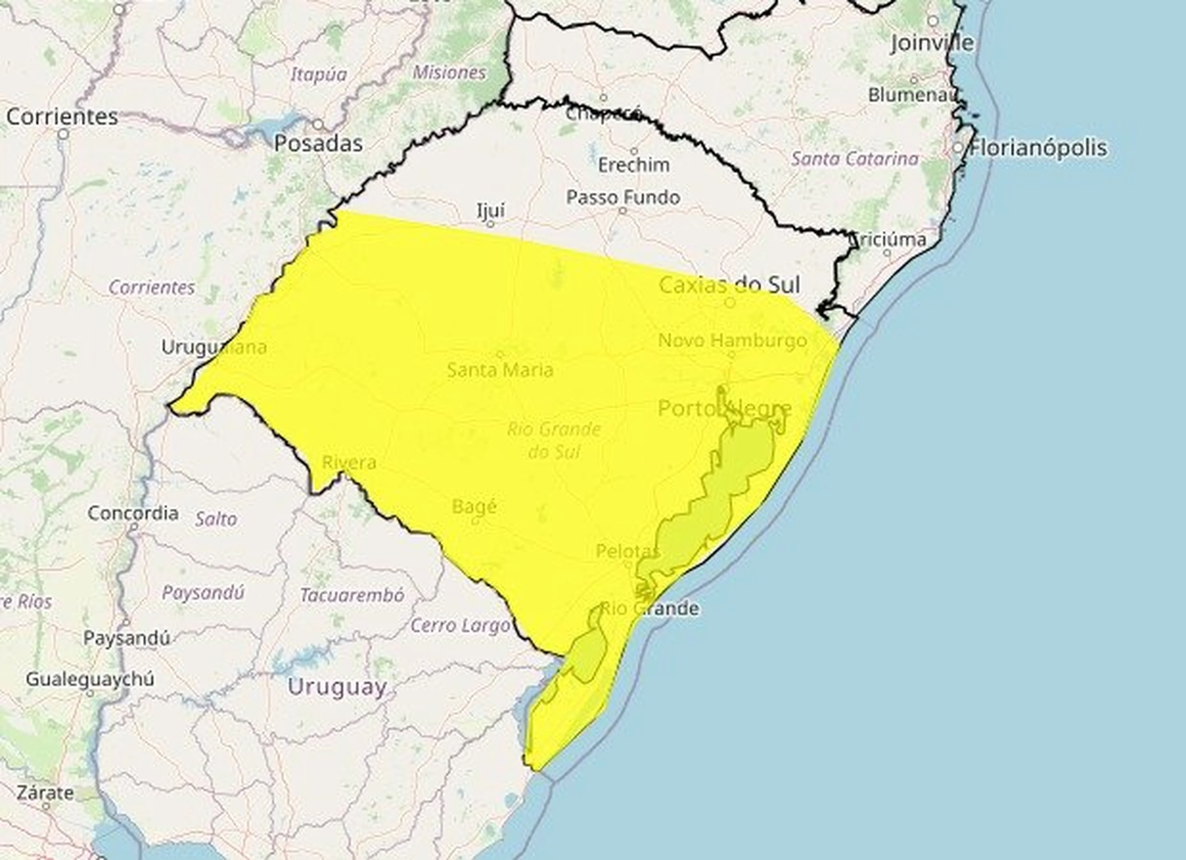 Instituto Nacional de Meteorologia (Inmet)/Reprodução