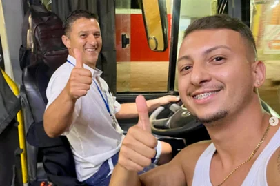 Renan passou o ano novo com o pai, motorista de ônibus, que estava trabalhando. <!-- NICAID(15946644) -->