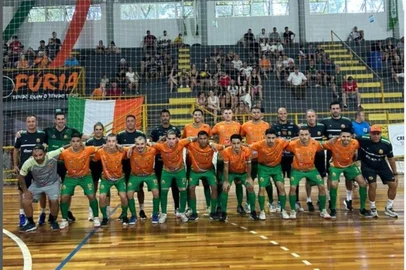 Time adulto masculino do Entre-Ijuís Futsal em 2026.
