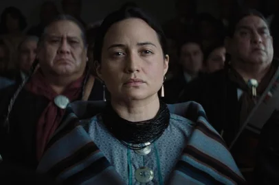 Lily Gladstone em "Assassinos da Lua das Flores"<!-- NICAID(15658334) -->