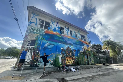 Arquiteto e artista caxiense celebra 10 anos consecutivos na Art Basel Miami. Fábio Panone Lopes, o Flop, também comemora seus 25 anos de trajetória com o grafite<!-- NICAID(16184743) -->