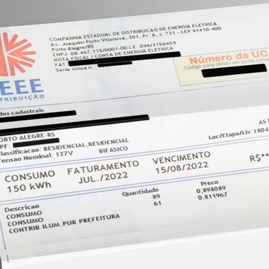 Próxima fatura emitida pela CEEE Equatorial terá duas linhas para mostrar diferença no cálculo do consumo de acordo com as duas alíquotas de ICMS vigentes ao longo de junho.<!-- NICAID(15142079) -->