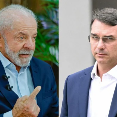 Lula e Flávio Bolsonaro<!-- NICAID(16288180) -->