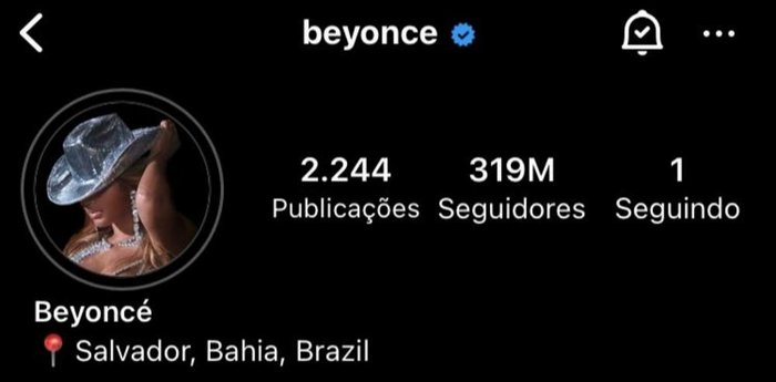 @beyonce / Instagram / Reprodução @beyonce / Instagram / Reprodução