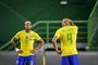 Brazil's midfielder Joelinton Cassio and Brazil's forward Richarlison (R) react after Senegal's forward Sadio Mane scored during the international friendly football match between Brazil and Senegal at the Jose Alvalade stadium in Lisbon on June 20, 2023. (Photo by Patricia DE MELO MOREIRA / AFP)Editoria: SPOLocal: LisbonIndexador: PATRICIA DE MELO MOREIRASecao: soccerFonte: AFPFotógrafo: STF<!-- NICAID(15461785) -->