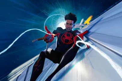 Imagem da animação Homem-Aranha - Através do Aranhaverso (2023).<!-- NICAID(15441937) -->