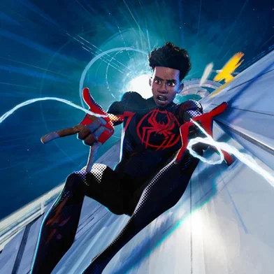 Imagem da animação Homem-Aranha - Através do Aranhaverso (2023).<!-- NICAID(15441937) -->