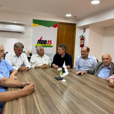 Líderes históricos do MDB se reúnem, com o presidente Vilmar Zanchin<!-- NICAID(15994388) -->