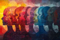 Neurodivergent brain concept, creative illustration of diverse thinking and perceptionFonte: 738760701<!-- NICAID(15815374) -->
