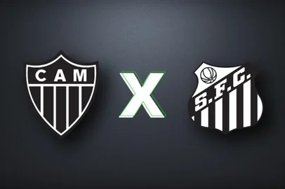 Arte GZH atlético-mg, santos, escudos