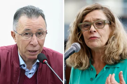 Deputados estaduais Valdeci Oliveira e Sofia Cavedon<!-- NICAID(16075203) -->