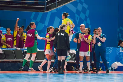 Brasil goleia Japão nas quartas de final da Copa do Mundo Feminina de Futsal<!-- NICAID(16178164) -->