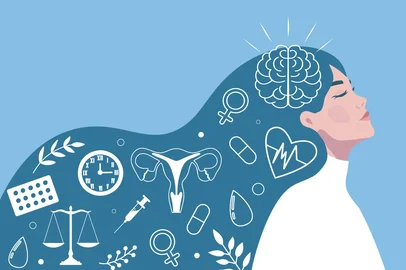 Arte sobre a saúde mental da mulher.<!-- NICAID(16133642) -->