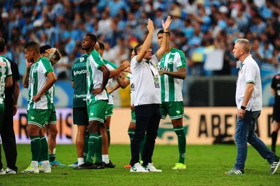 PORTO ALEGRE, RS, BRASIL, 06/04/2024. Grêmio x Juventude, segundo jogo da final do Campeonato Gaúcho (Gauchão 2024), realizado na Arena do Grêmio.  (Porthus Junior/Agência RBS)<!-- NICAID(15727809) -->