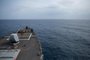 In this image obtained fro the US Department of Defense, the Arleigh Burke-class guided-missile destroyer USS Laboon approaches the oiler USNS Kanawha (background) for replenishment-at-sea operation in the Red Sea on December 25, 2023. The US Central Command said in a social media post on January 6, 2024,  that "an unmanned aerial vehicle launched from Iranian-backed Huthi-controlled areas of Yemen was shot down in self-defense" by the USS Laboon in the Red Sea. The incident came just days after a 12-nation group led by the US warned Huthi rebels in Yemen against continuing their attacks on Red Sea shipping. (Photo by Elexia Morelos / US Department of Defense / AFP) / RESTRICTED TO EDITORIAL USE - MANDATORY CREDIT "AFP PHOTO / US Department of Defense/US Navy/Mass Communication Specialist 2nd Class Elexia Morelos" - NO MARKETING NO ADVERTISING CAMPAIGNS - DISTRIBUTED AS A SERVICE TO CLIENTS<!-- NICAID(15647149) -->