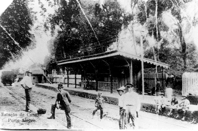 Estação férrea construída em 1874 em Canoas<!-- NICAID(16072421) -->