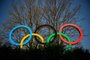The Olympic Rings logo is pictured in front of the headquarters of the International Olympic Committee (IOC) in Lausanne on March 18, 2020, as doubts increase over whether Tokyo can safely host the summer Games amid the spread of the COVID-19. - Olympic chiefs acknowledged on March 18, 2020 there was no "ideal" solution to staging the Tokyo Olympics amid a backlash from athletes as the deadly coronavirus pandemic swept the globe. The Tokyo Olympics are scheduled to run between July 24 and August 9, 2020. (Photo by Fabrice COFFRINI / AFP)