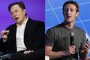 Montagem - Elon Musk - Mark ZuckerbergFoto: Montagem sobre fotos Ryan Lash / TED Conferences, LLC / AFP / JOSEP LAGO / AFP<!-- NICAID(15463408) -->
