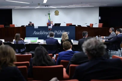 Ministro Luiz Fux durante a Audiência Pública - Lei das Bets (ADI 7.721DF) realizada na Primeira Turma do STF em 11 de novembro de 2024. Foto: Andressa Anholete/STF<!-- NICAID(15911897) -->