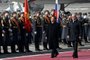 China's President Xi Jinping, accompanied by Russian Deputy Prime Minister Dmitry Chernyshenko, walks past honour guards during a welcoming ceremony at Moscow's Vnukovo airport on March 20, 2023. - Chinese leader arrived in Moscow on Monday saying his first state visit to Russia since the Ukraine conflict broke out would give "new momentum" to bilateral ties. (Photo by Anatoliy Zhdanov / Kommersant Photo / AFP) / Russia OUT<!-- NICAID(15380211) -->