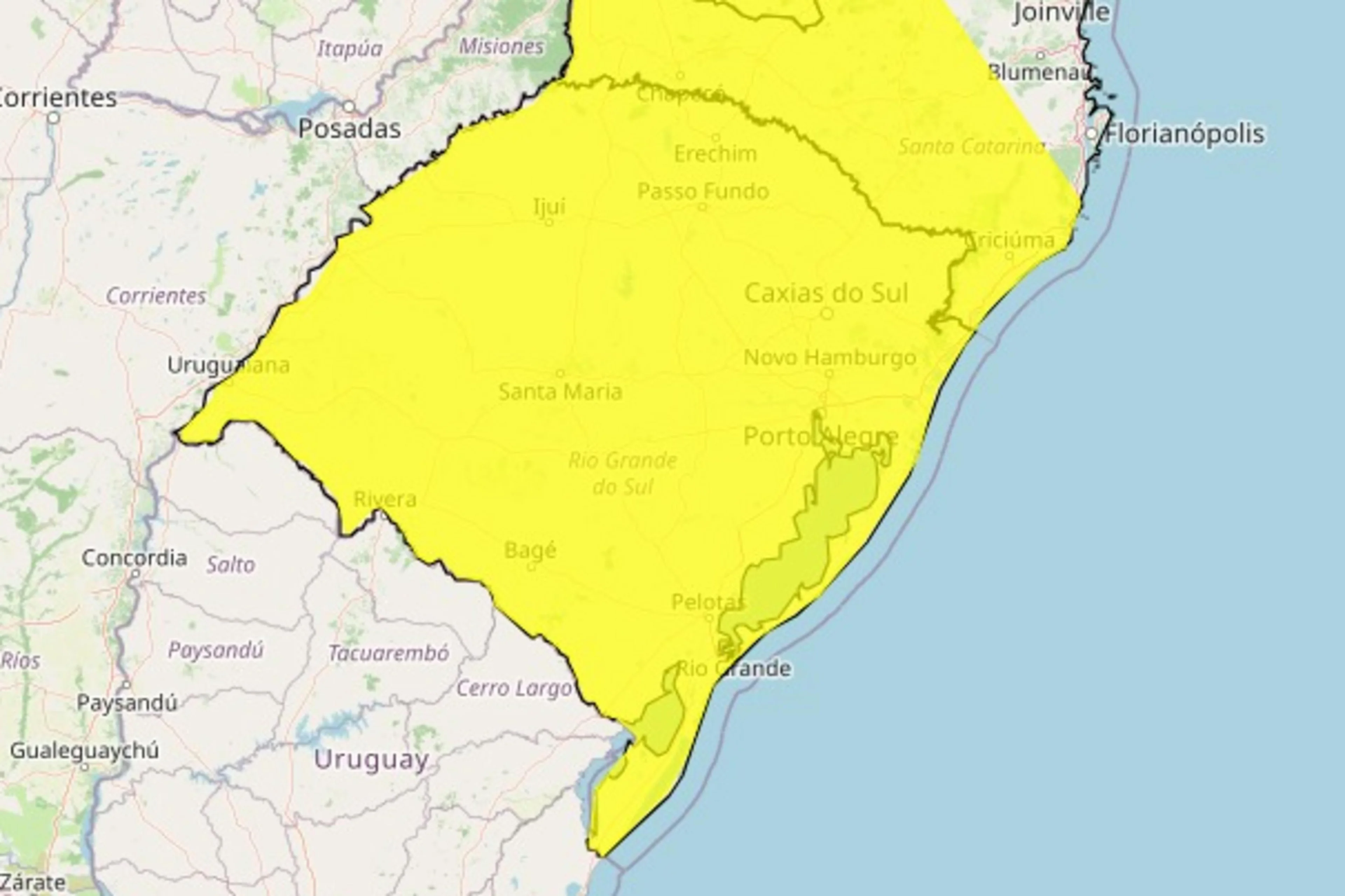 Instituto Nacional de Meteorologia (Inmet)/Reprodução