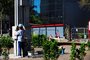 CAXIAS DO SUL, RS, BRASIL, 07/11/2023. Continuam as obras de revitalização da praça Dante Marcucci, mais conhecida como Praça da Bandeira. As obras são um pedido da comunidade do bairro São Pelegrino que está represado há 30 anos. (Porthus Junior/Agência RBS)<!-- NICAID(15590260) -->